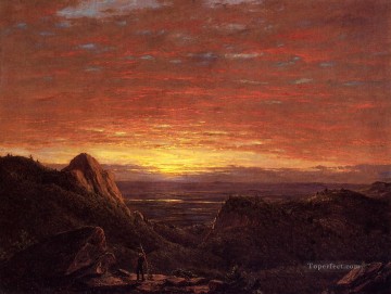 キャッツキル山脈からハスドン渓谷を東に望む朝の風景 ハドソン川フレデリック・エドウィン教会 Oil Paintings